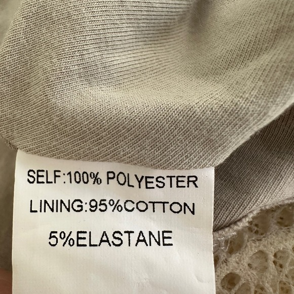 Joyfolie Mia Joy Marabel Dress Lace Asymmetrical hem boho Cream White Medium - Picture 10 of 12